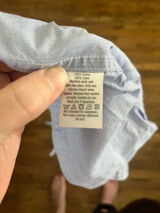 Janie and Jack Light Blue Button-Down Shirt for Kids - Picture 5 of 5